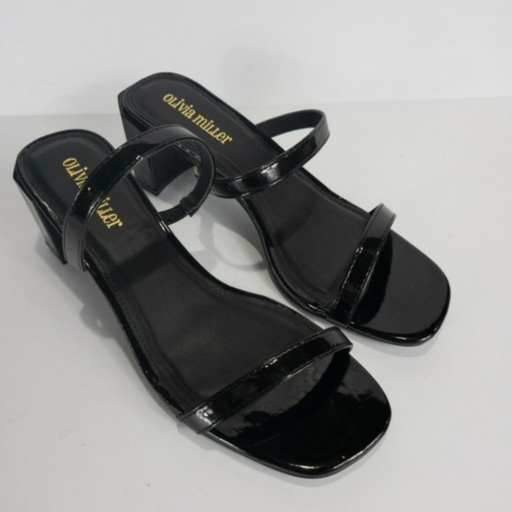Olivia Miller Out on the Town Block Sandals -8 - Picture 2 of 5